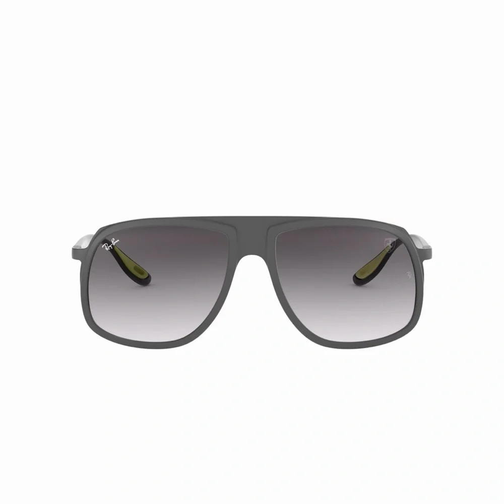 Ray-Ban x Ferrari Black Sunglasses Yellow Temple Tips Unisex
